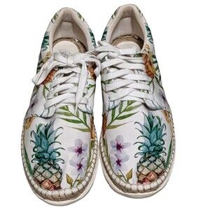 Free People Jackson tropical print lace up summer espadrille sneakers 39